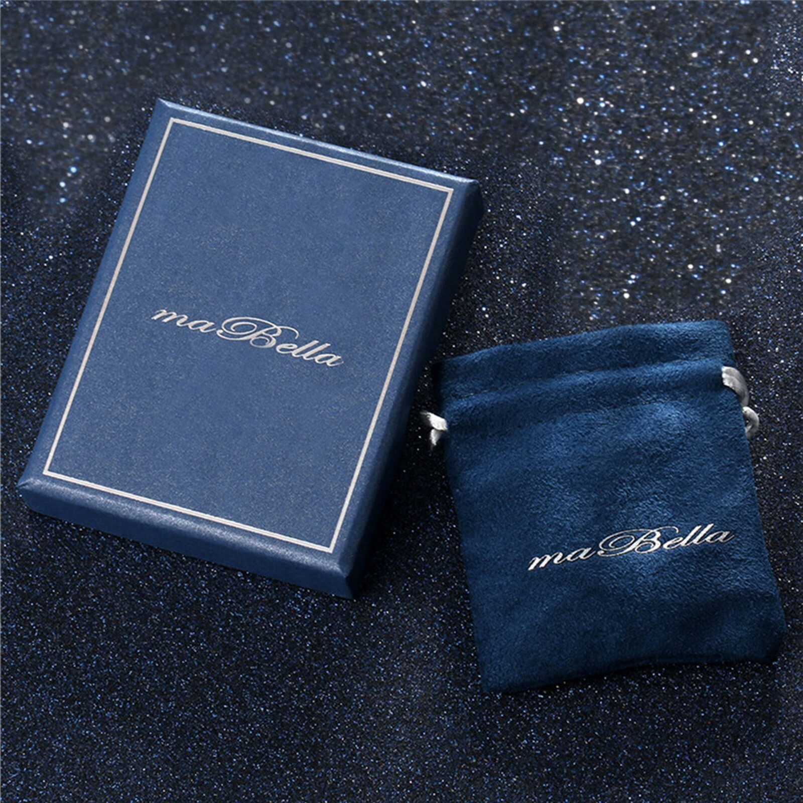 Womens Blue Sapphire Vintage Sterling Silver Bridal Wedding Engagement Ring Set