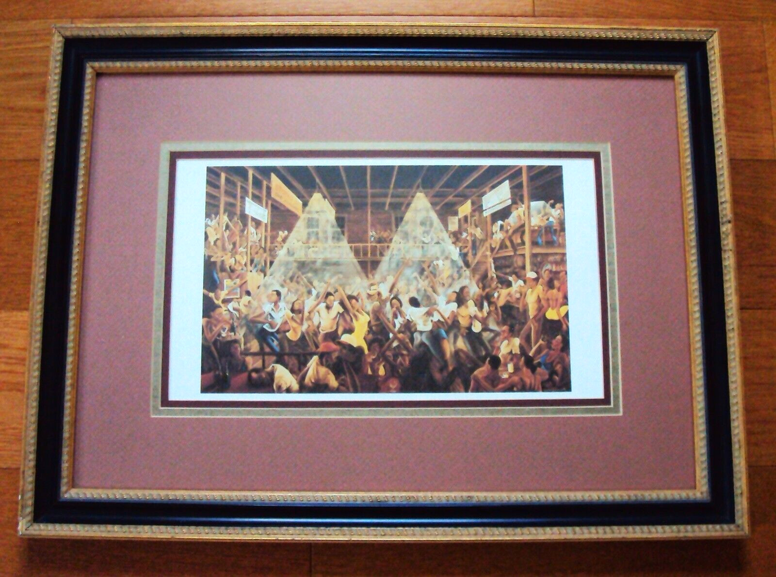 RARE VINTAGE NIGHT LIFE AT THE STUDIO Black African Art 1990s Ernest Watson!!