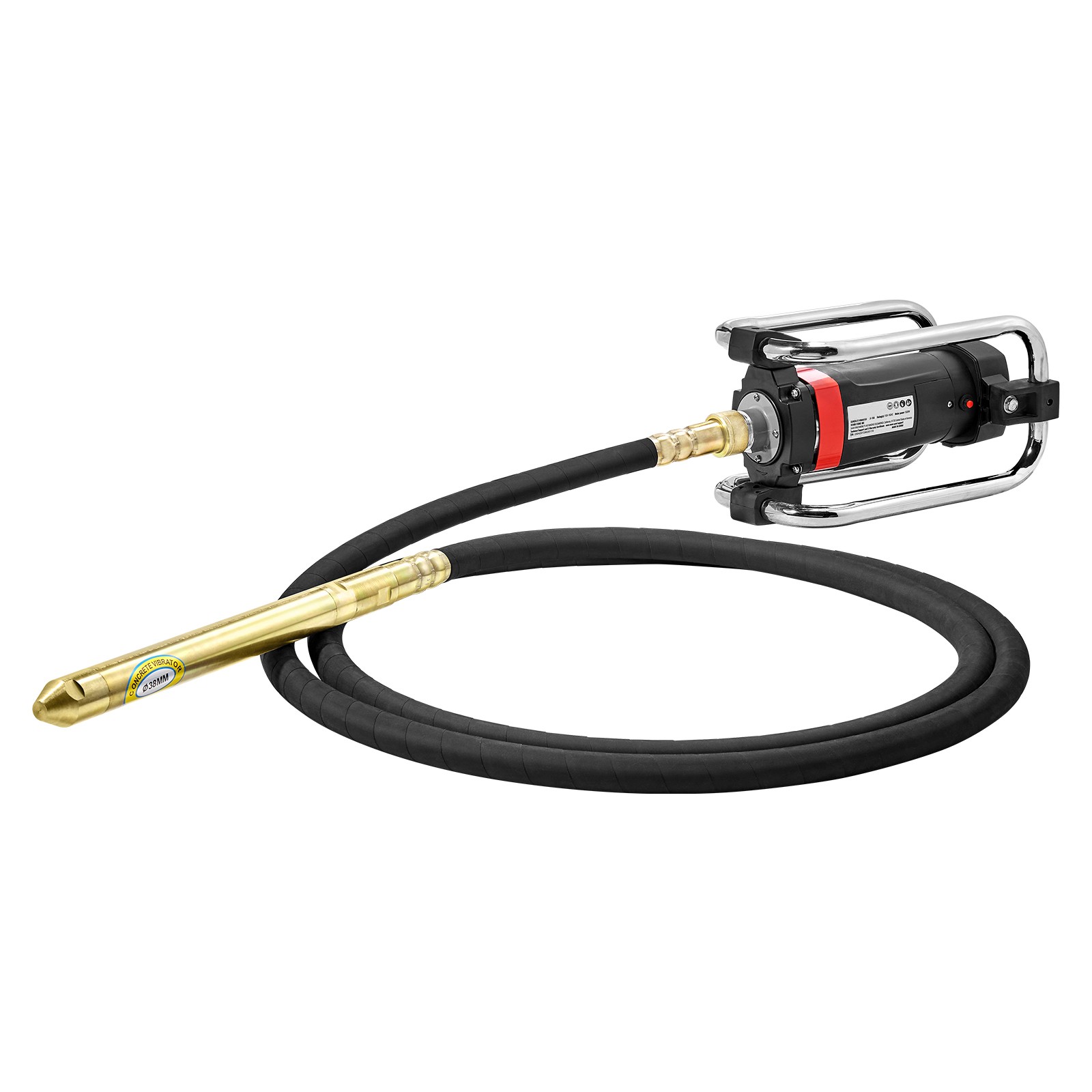 Uimoso Electric Concrete Vibrator 1500W 14-3/4 feet Poker to Remove Air Bubbles