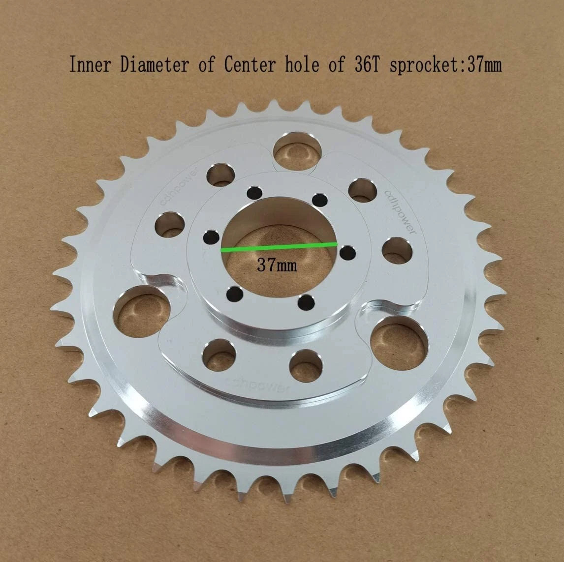 CDHPOWER Aluminum Disc Brake Rotor Adapter & 36T Sprocket- Gas Motorized Bicycle