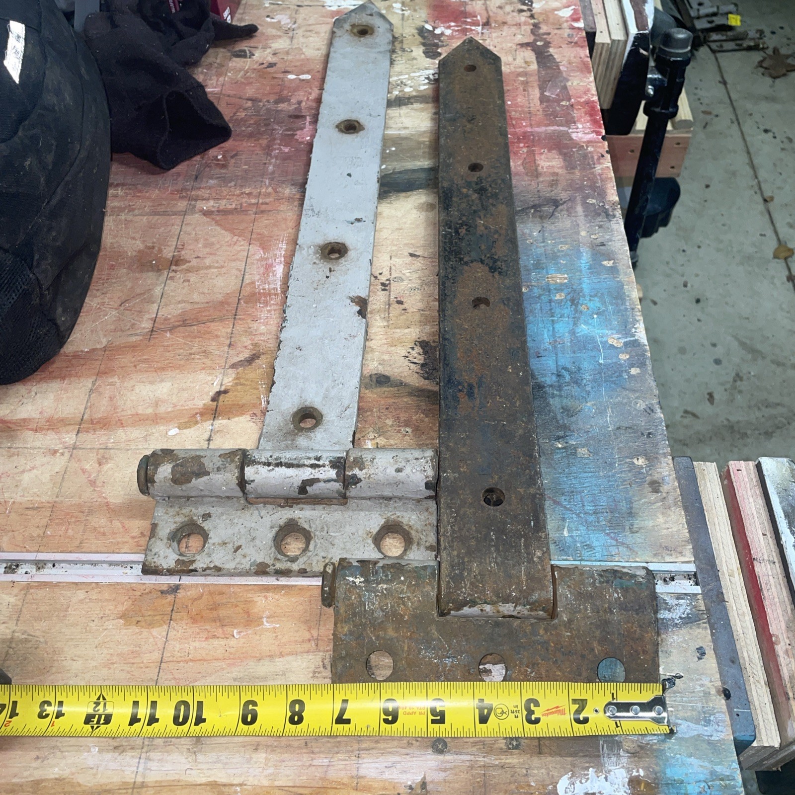 Antique Large Strap Hinges 25” industrial Hardware garage Barn Rustic Door