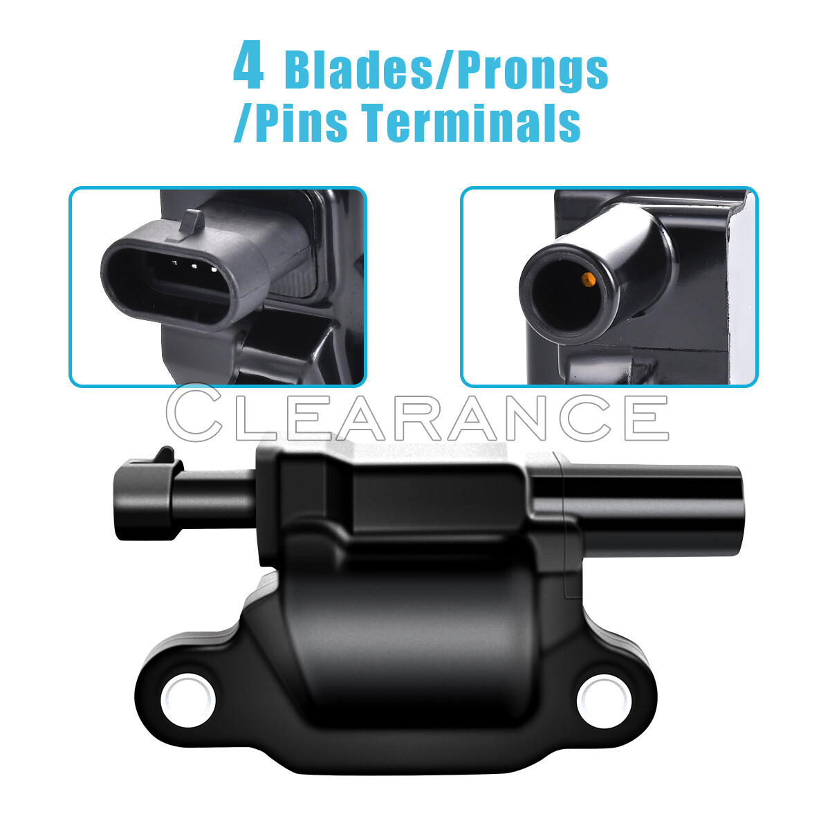 UF413 Ignition Coil & AcDelco Spark Plug & Wire for Chevy Silverado GMC Sierra