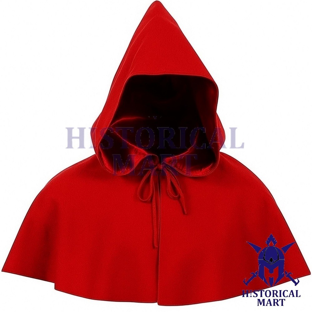 Medieval Cotton Hood Cowl – Authentic Renaissance LARP Hood Armor Accessory