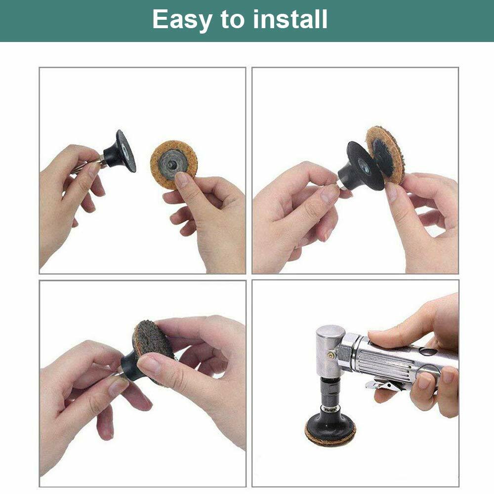 120+2 PACK 2 in Heavy Roll Lock Surface Conditioning Die Grinder Sanding Discs