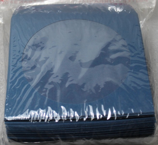 100 Dark Blue Color CD DVD Paper Sleeve Envelopes