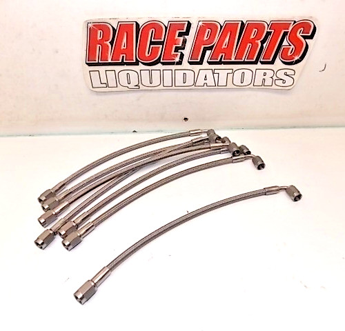 NEW 1) BMRS -3 Lt wt steel braided lines AN-3 female fittings Brembo 061725-21
