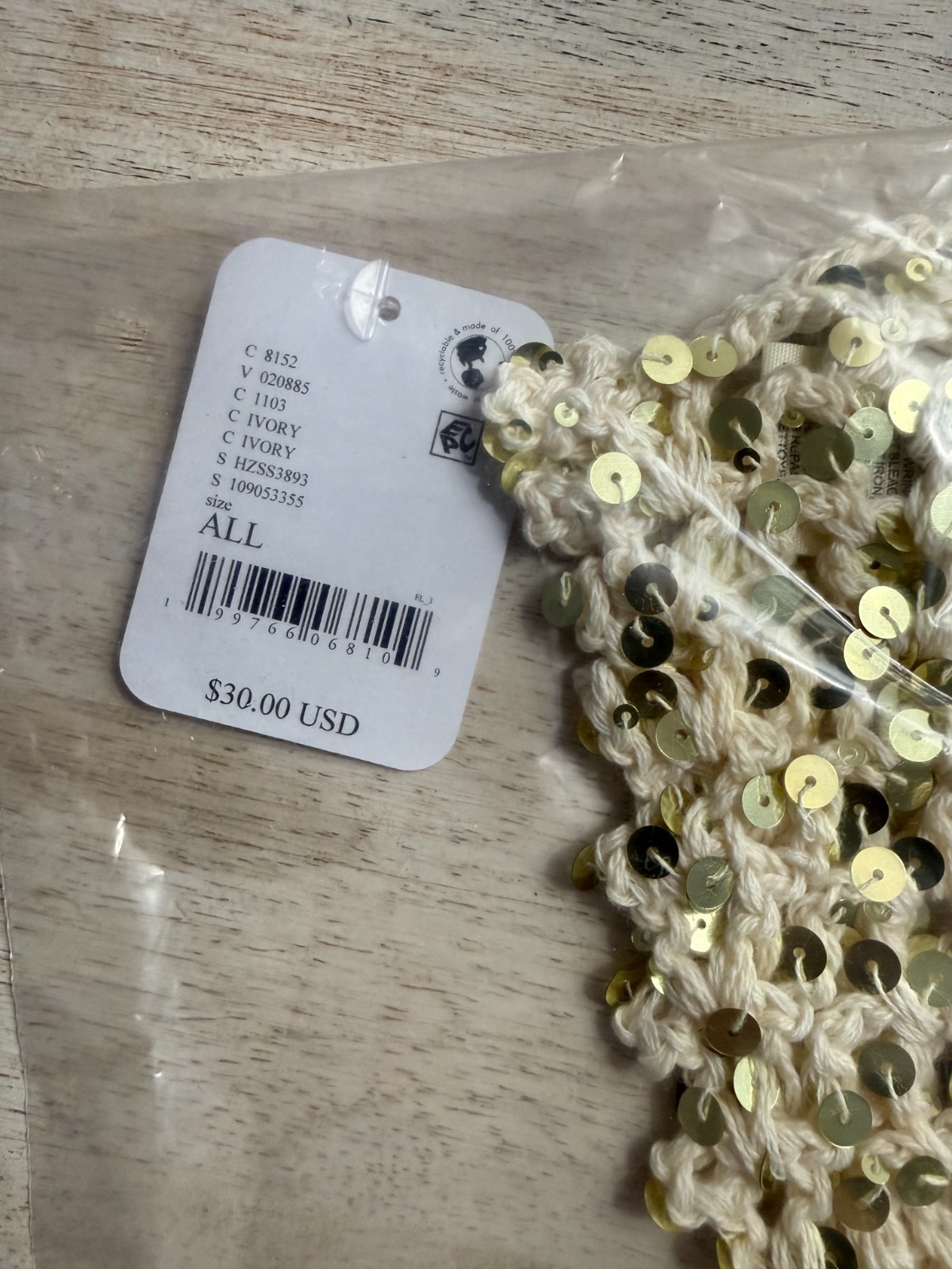 Free People Mila Sequin Disco Cap - For Women - Factory Sealed - One Size - NWT