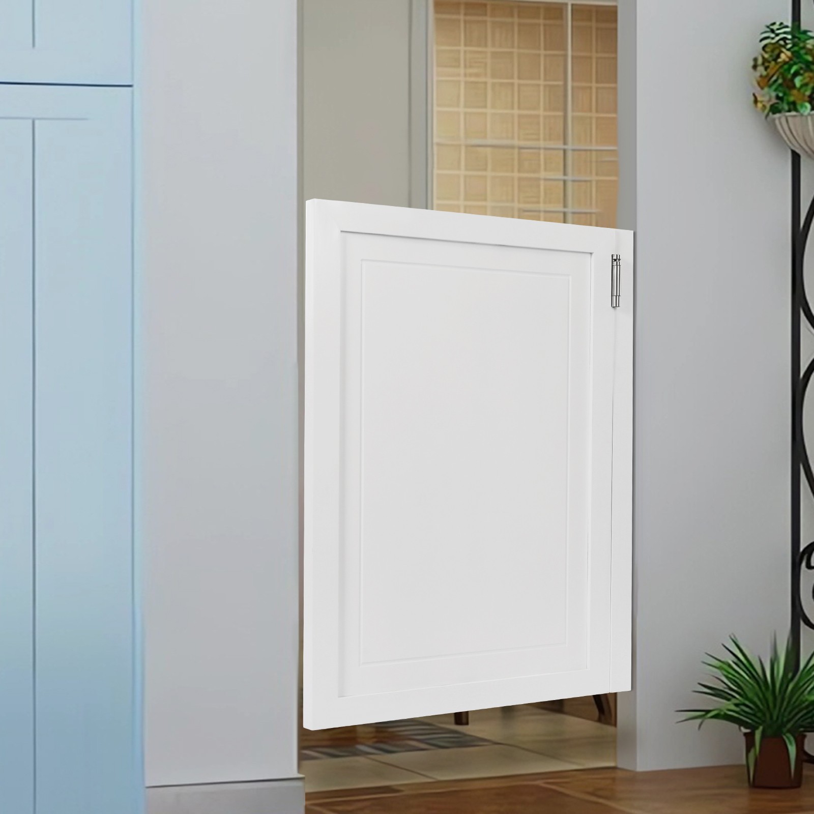 Wooden Partition Door Half-waist Close Partition Doors with Hinges for Entrance