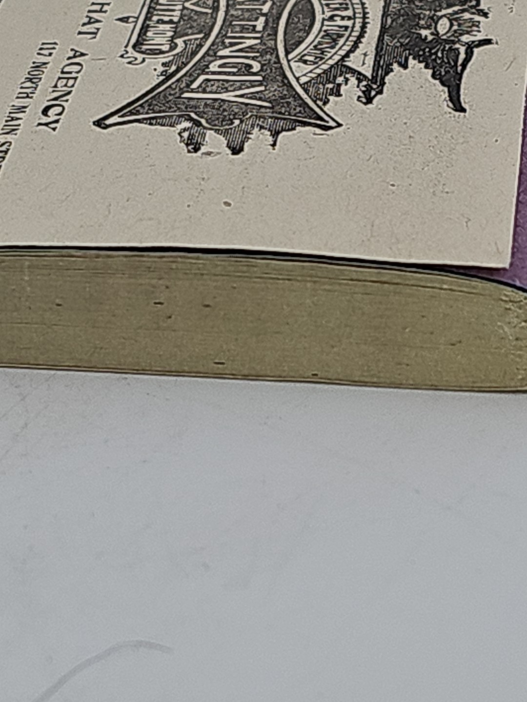 Vtg. 50 Recept Book forDunlap Hat Agency, 1901 Letterhead, Matter & Furmisher