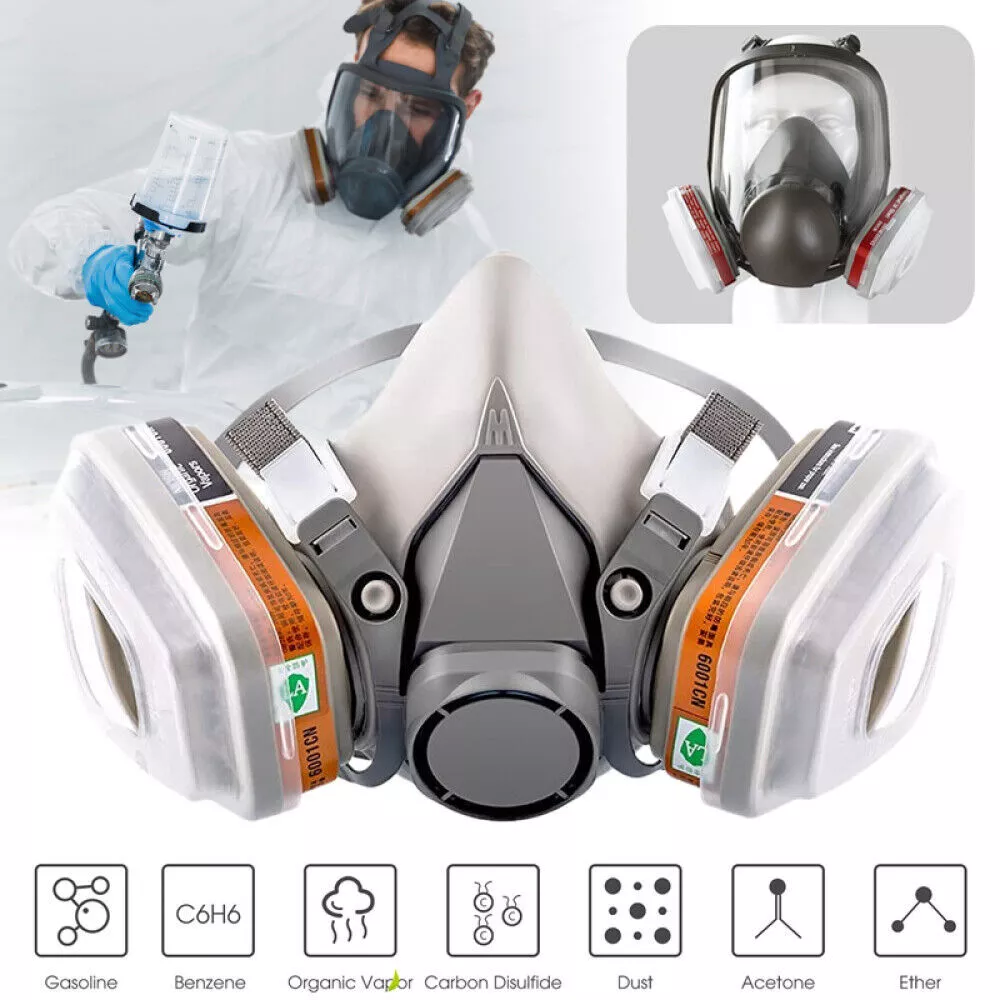 PRO 6200 Half Face Gas Mask Cover Painting Spraying Respirator Work Facepiece