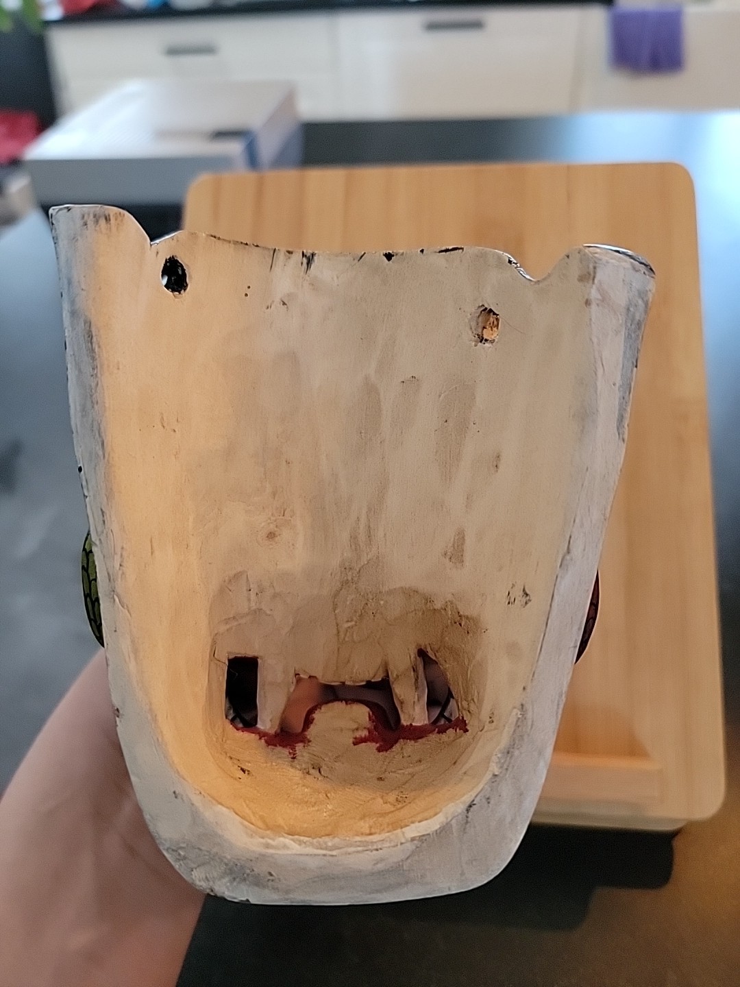 MEXICAN HAND CARVED WOOD MASK