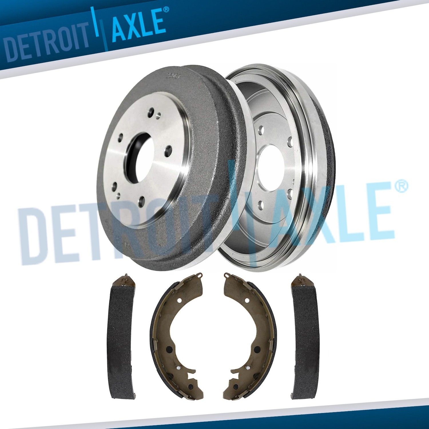 4pc Rear Brake Drums and Brake Shoes for Honda 2003-2007 Accord 2006-2015 Civic