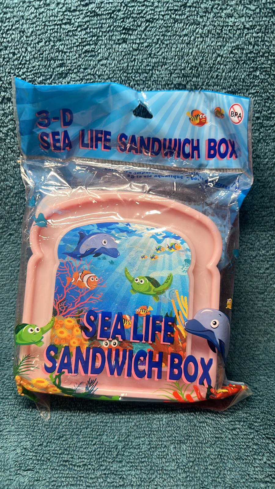 3-D Sea Life Sandwich Box Kids Lunch New In Pack BPA FREE