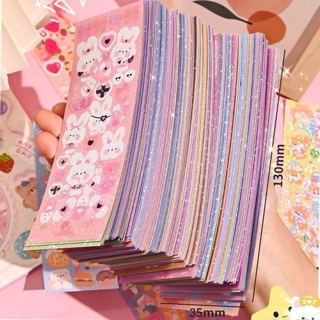 100 Pack Sheet Cute Fashion Kawaii Cartoon Stickers
