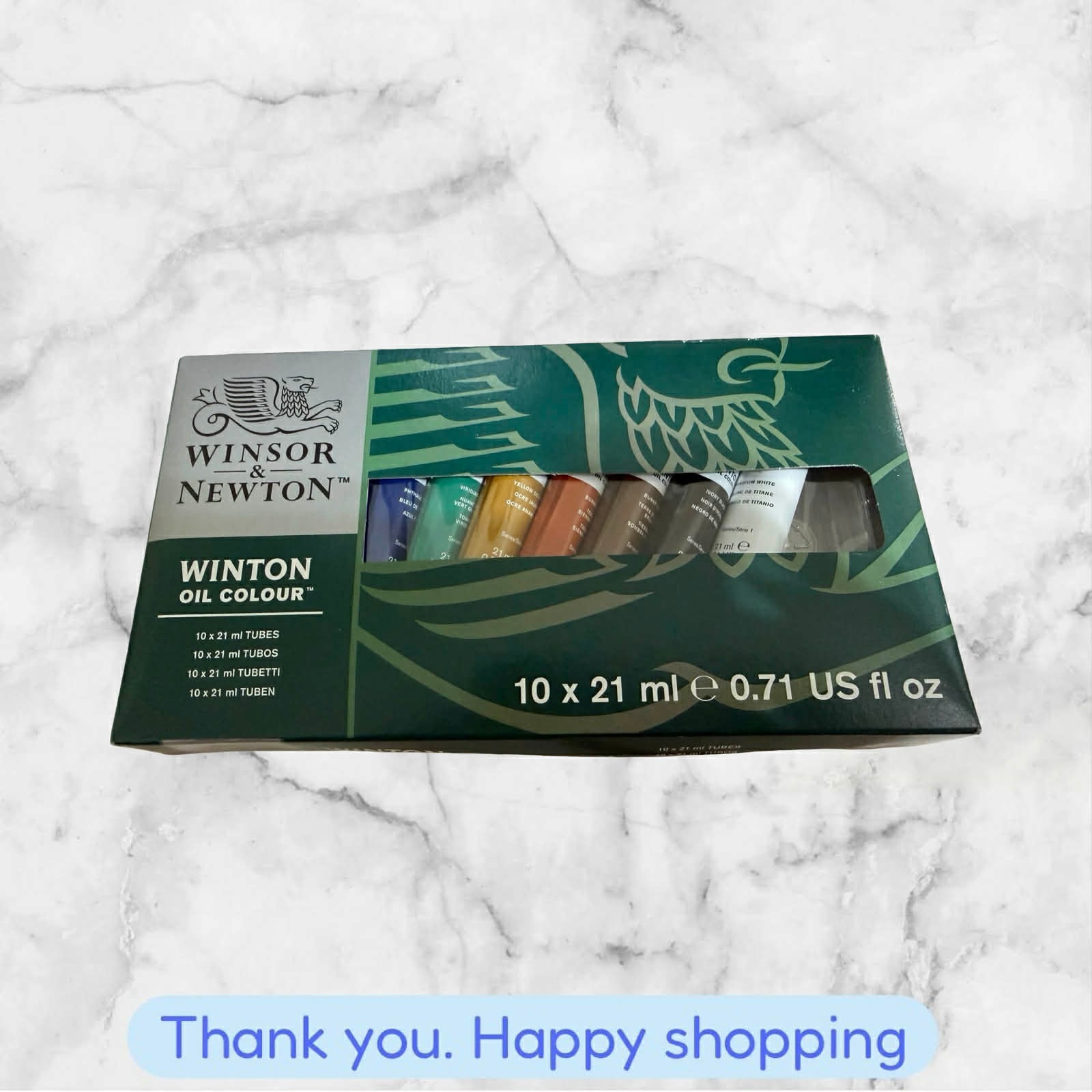 Winsor & Newton Winton Oil Color Set 0.7 Ounce Tubes Assorted Colors 10 x 21 ml