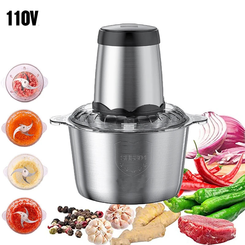 Powerful Electric Food Processor Kitchen Food Chopper Blender Meat Grinder Mixer