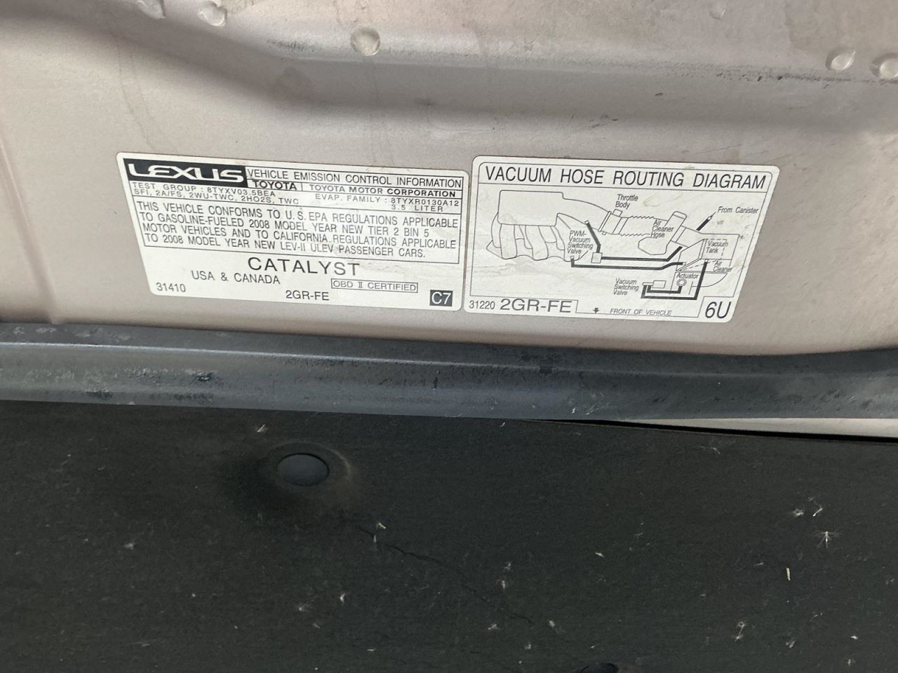 System Restraint Bag Module Center Console Fits 07-09 LEXUS ES350 817303