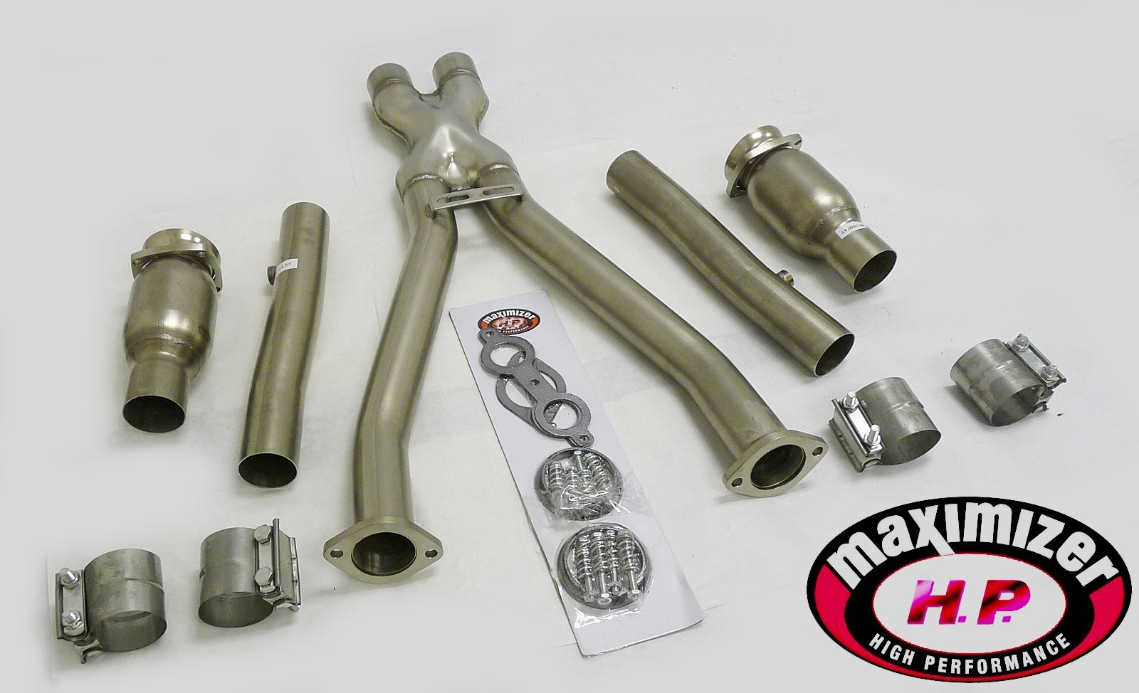 OBX Stainless Long Tube Manifold 97-00 Chevy Corvette C5 LS1 X-Pipe Catted