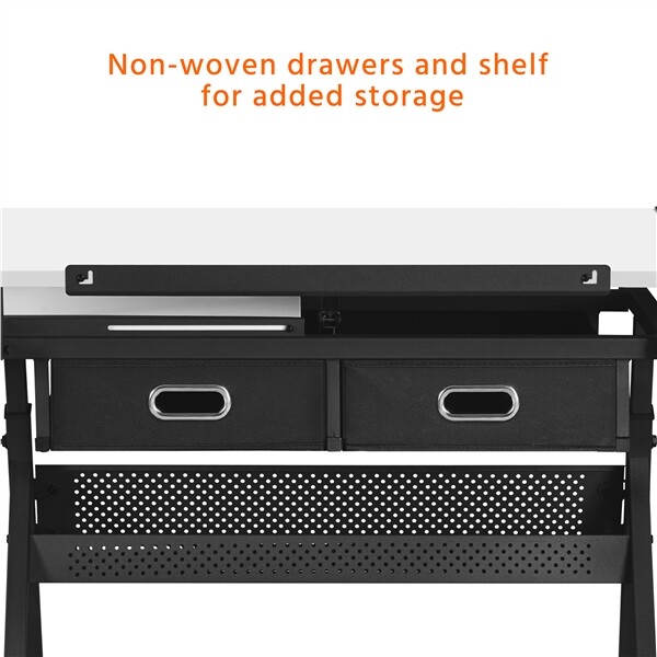 Height Adjustable Art Desk for Adults Tilting Tabletop Drafting Drawing Table