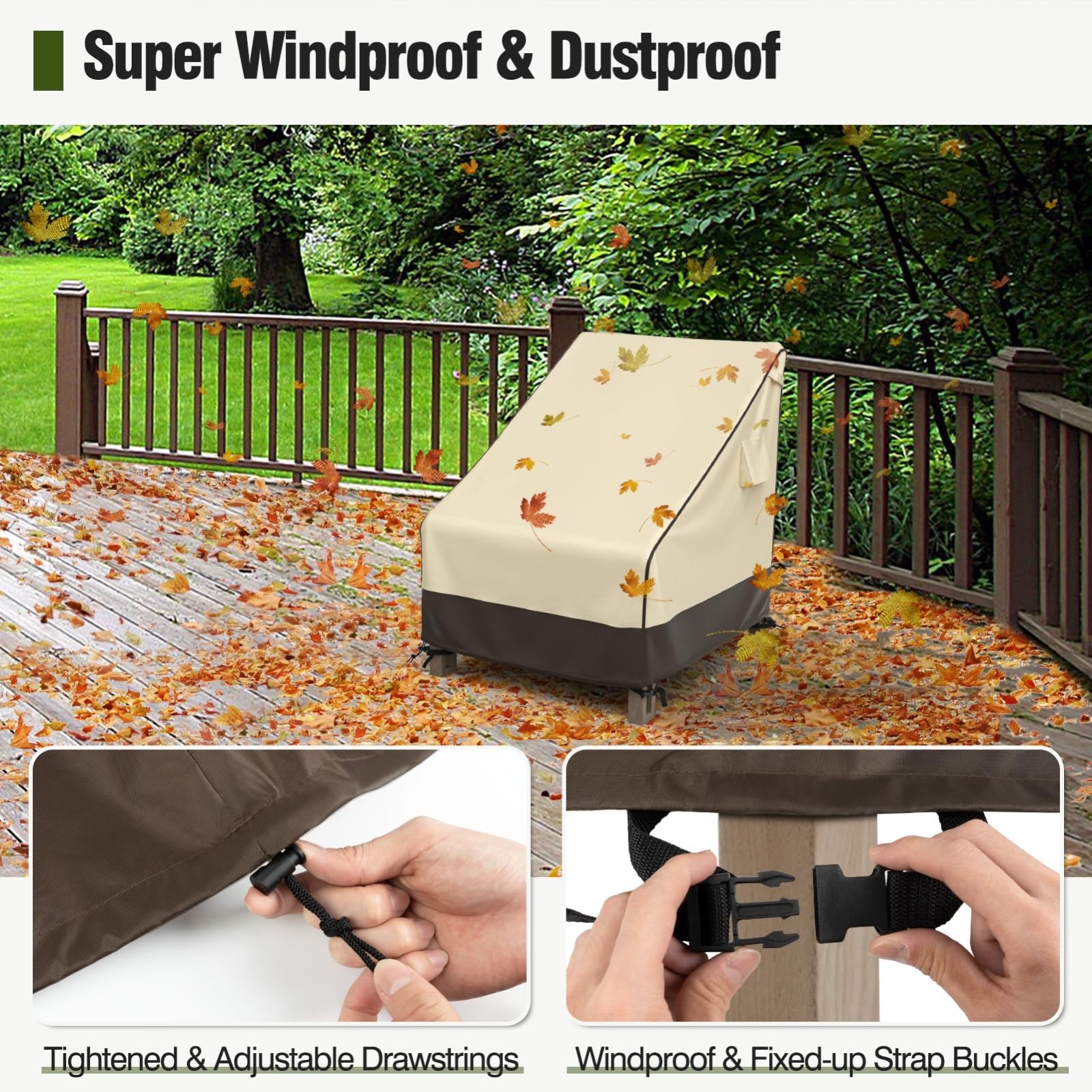 Patio Sofa Cover Heavy Duty Outdoor Furniture Chair Protector 33\"x40\"x35\" NEW