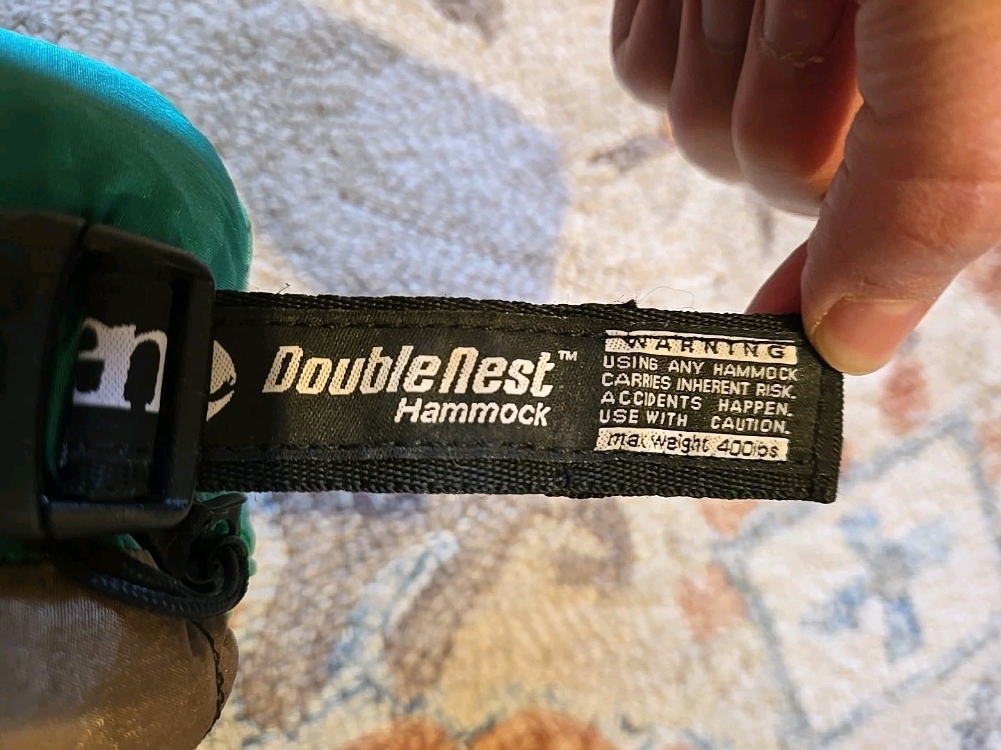 ENO DoubleNest Hammock Appalachian Trail, Special Edition Green/Blue/Brown EUC