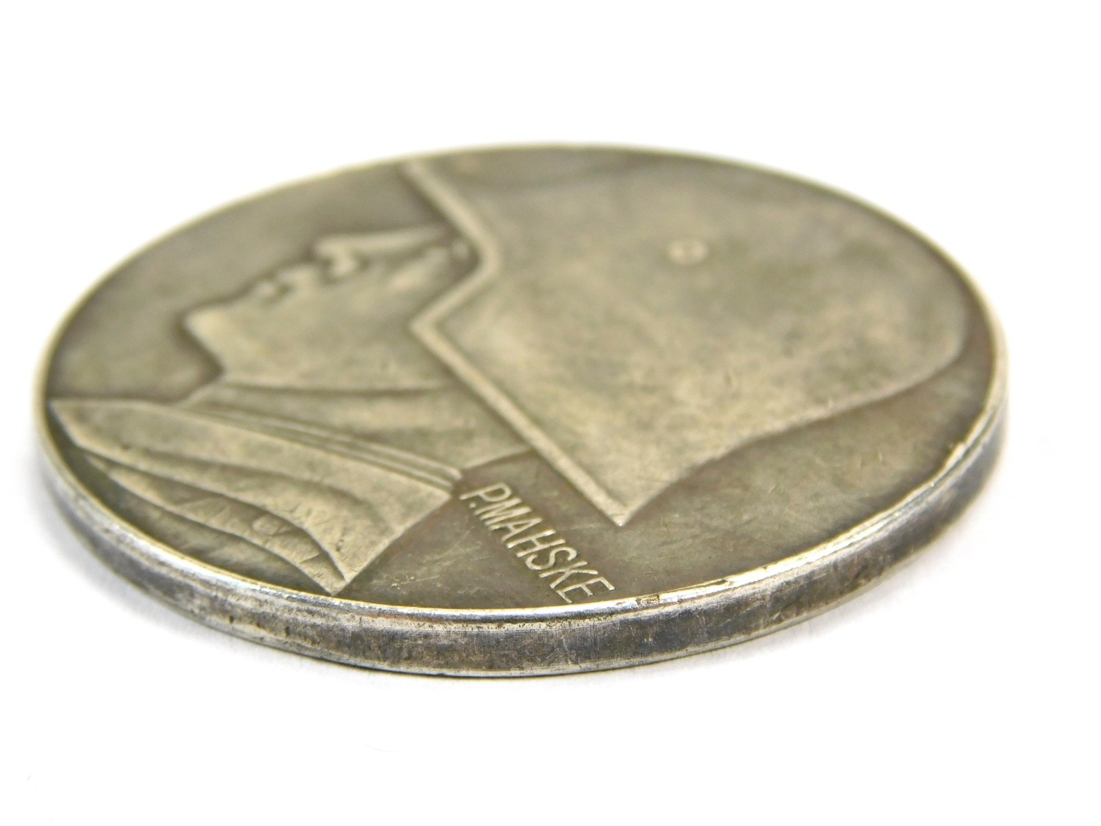 Antique German Germany WW1 White Metal Table Medal