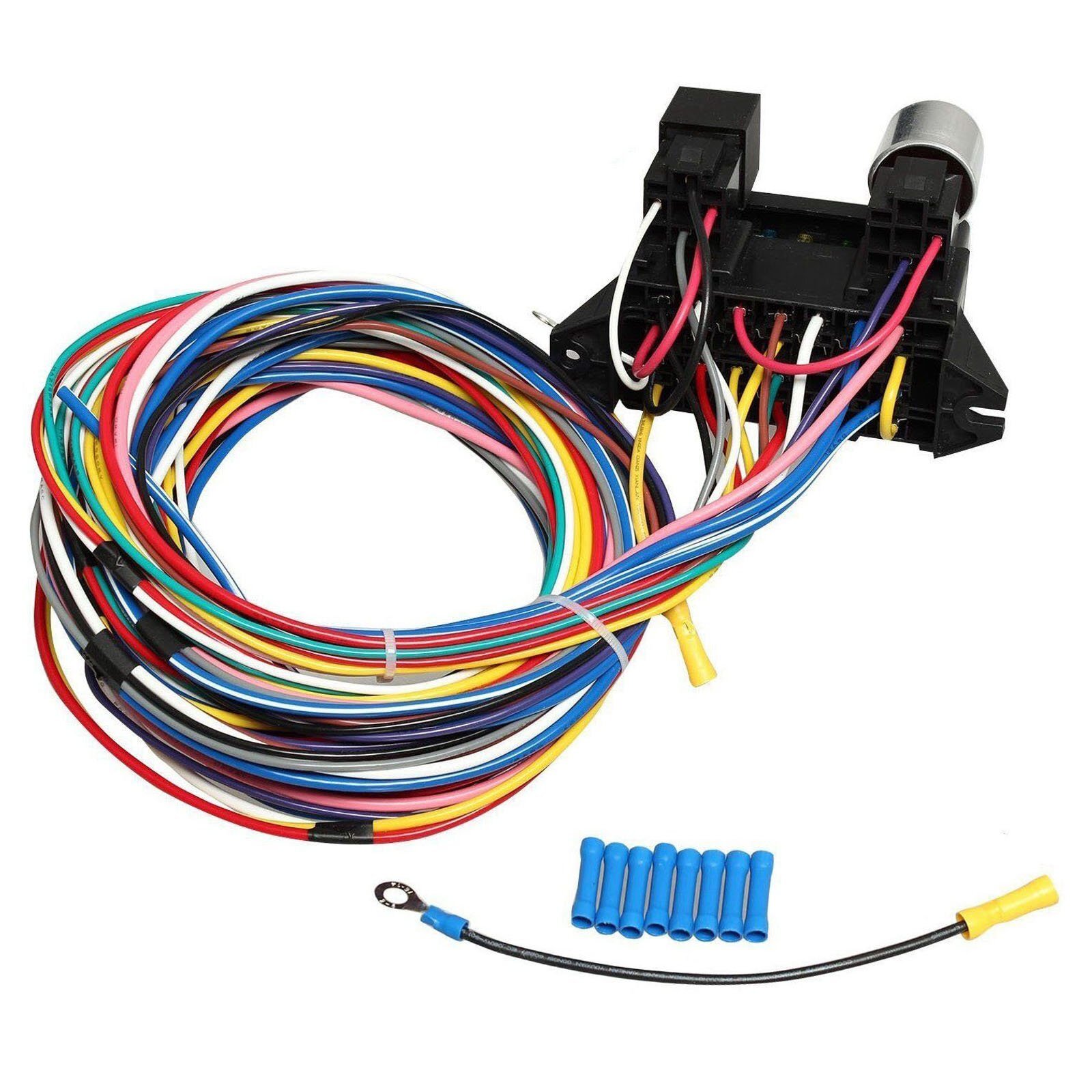 New 12 Circuit Universal Wiring Harness Muscle Car Hot Rod Street Rod XL Wires