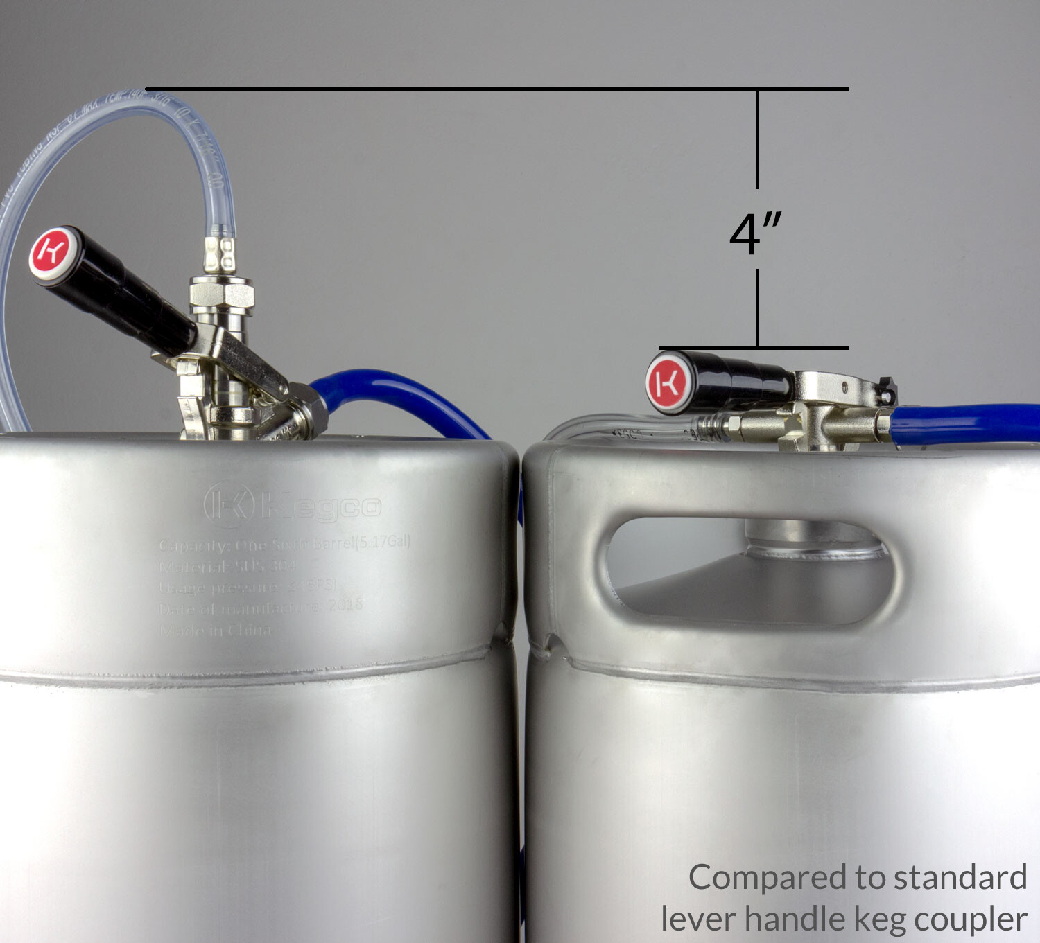 Kegco KT41D-LP Low Profile D System Keg Tap Coupler