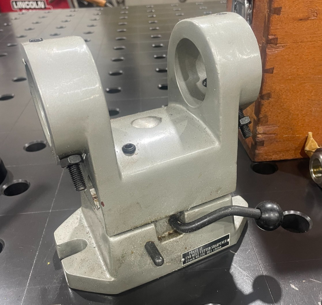 Phase II 235-001 End Mill Cutter Sharpener Sub Base Grinding Fixture Sharpening