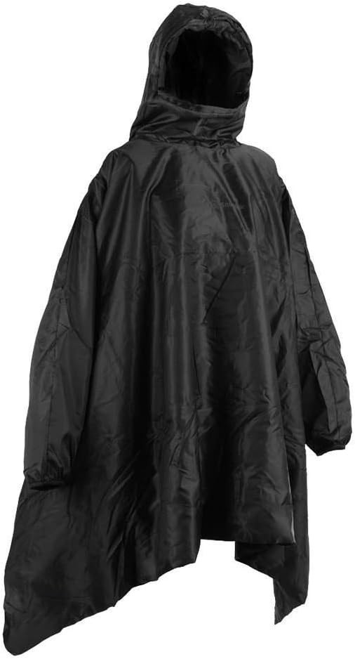 Snugpak Poncho Liner Black Water Repellent Lightweight Hooded One Size NWT