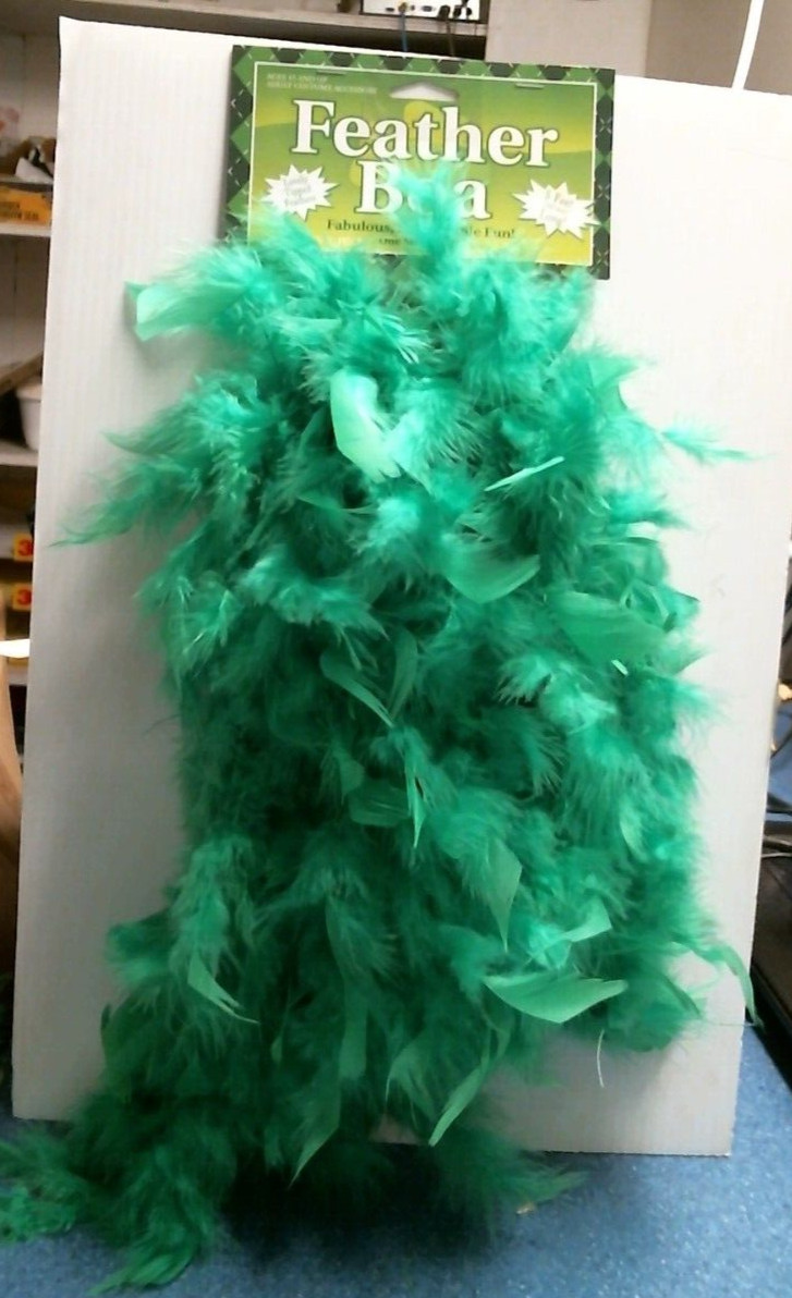 Feather Boa, Green,  5 ft.   (05354)  FS