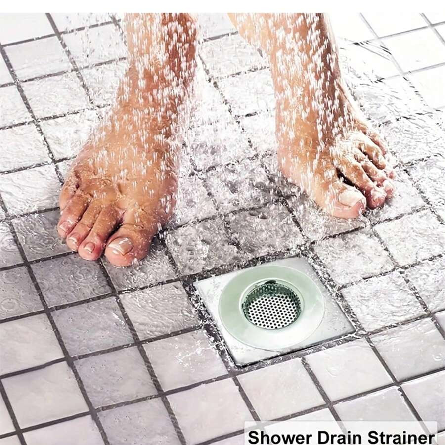 2Pc Bathtub Drain Strainer Hair Catcher Stainless Steel Filter Basket 1.65"-3.0"