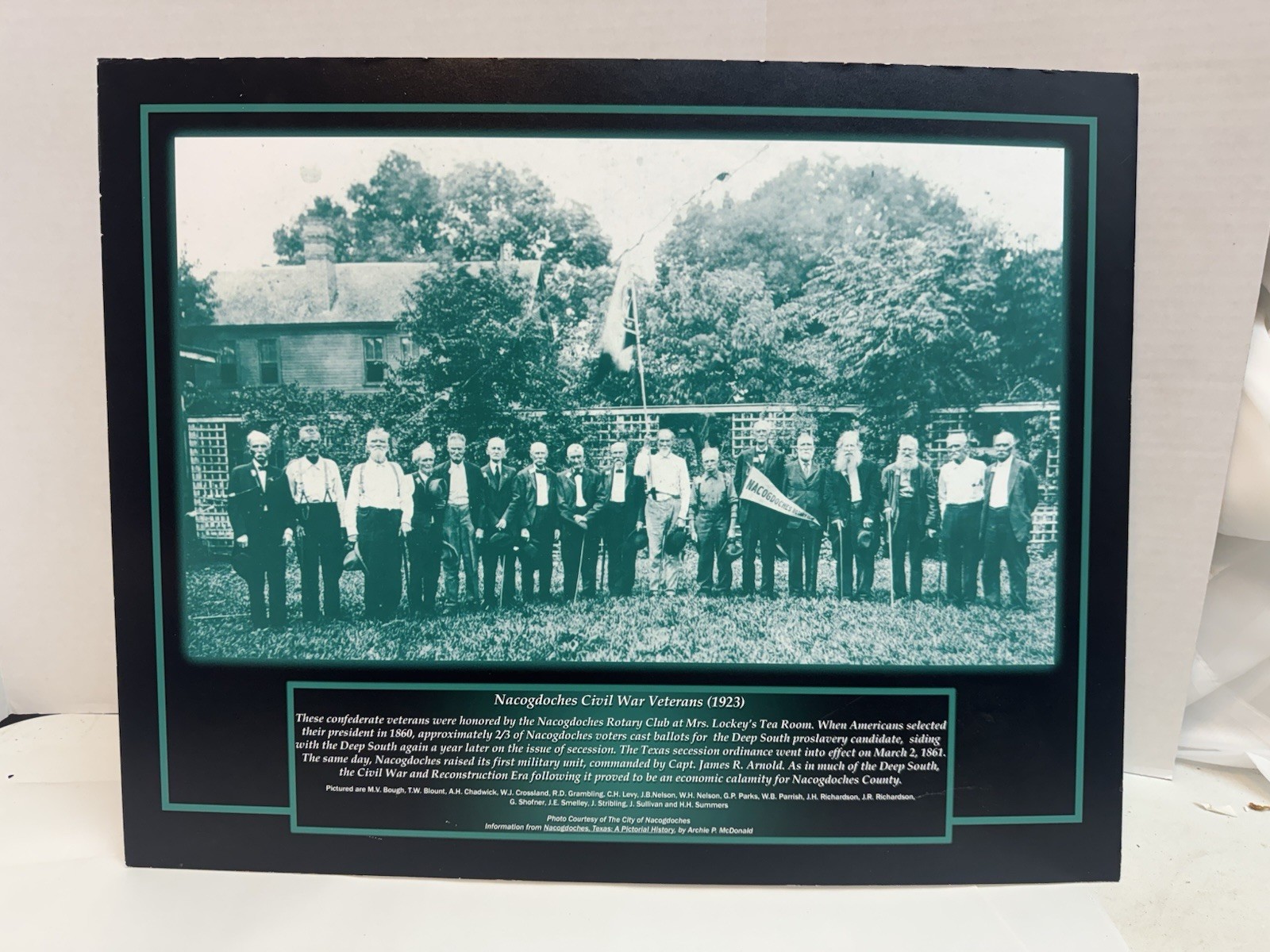 Nacogdoches Civil War Veterans Photo Display 1923 16x20