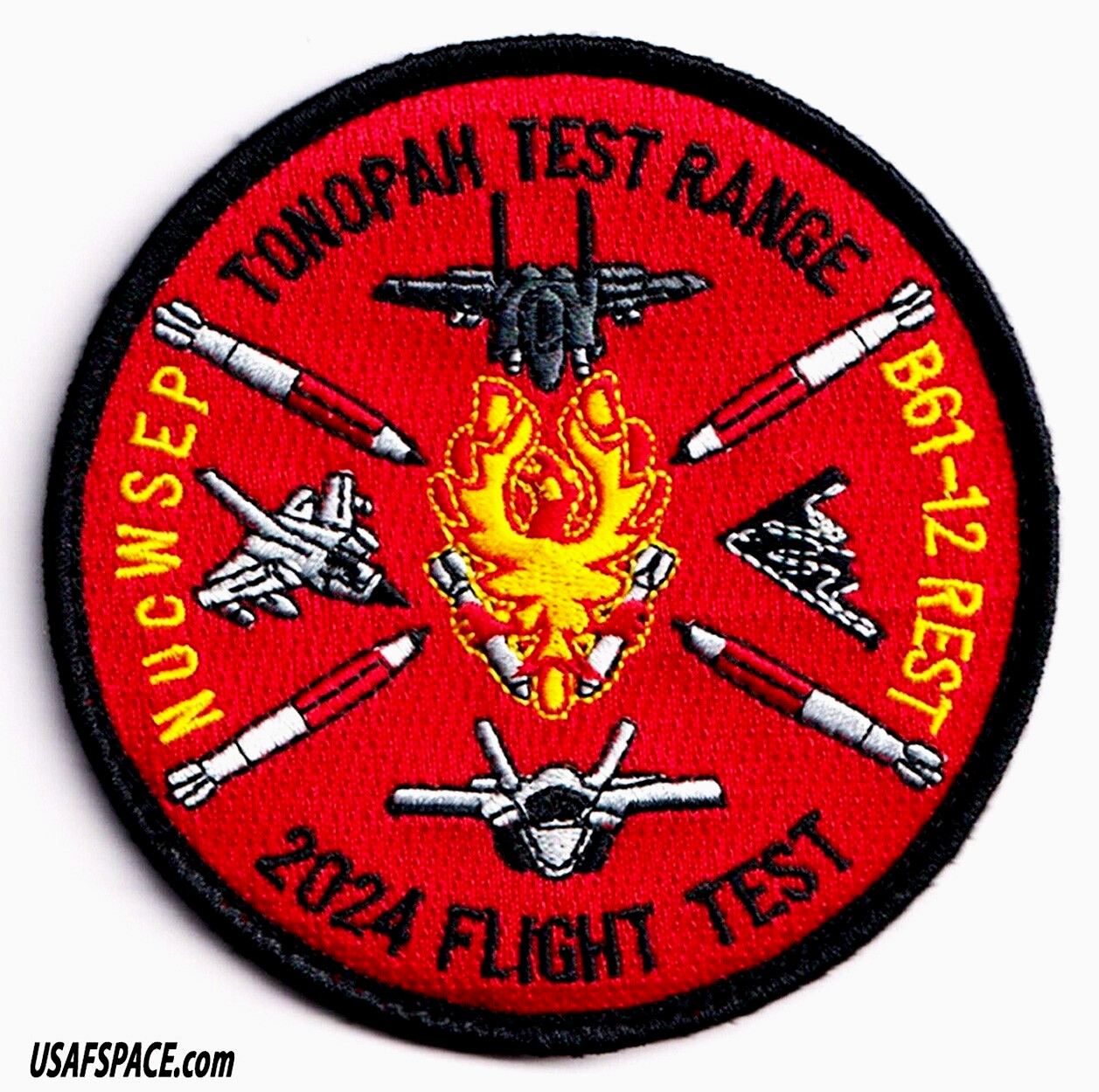 USAF TONOPAH TEST RANGE Nuclear Weapons-B61-12-2024 FLIGHT TEST -NUCWSEP-PATCH
