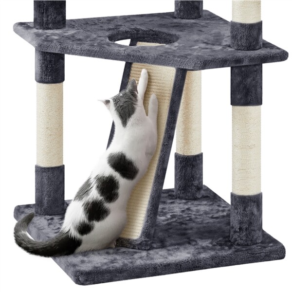 79in Large Cat Tree Tower for Indoor Cats Condo Scratching Post Pet Play House