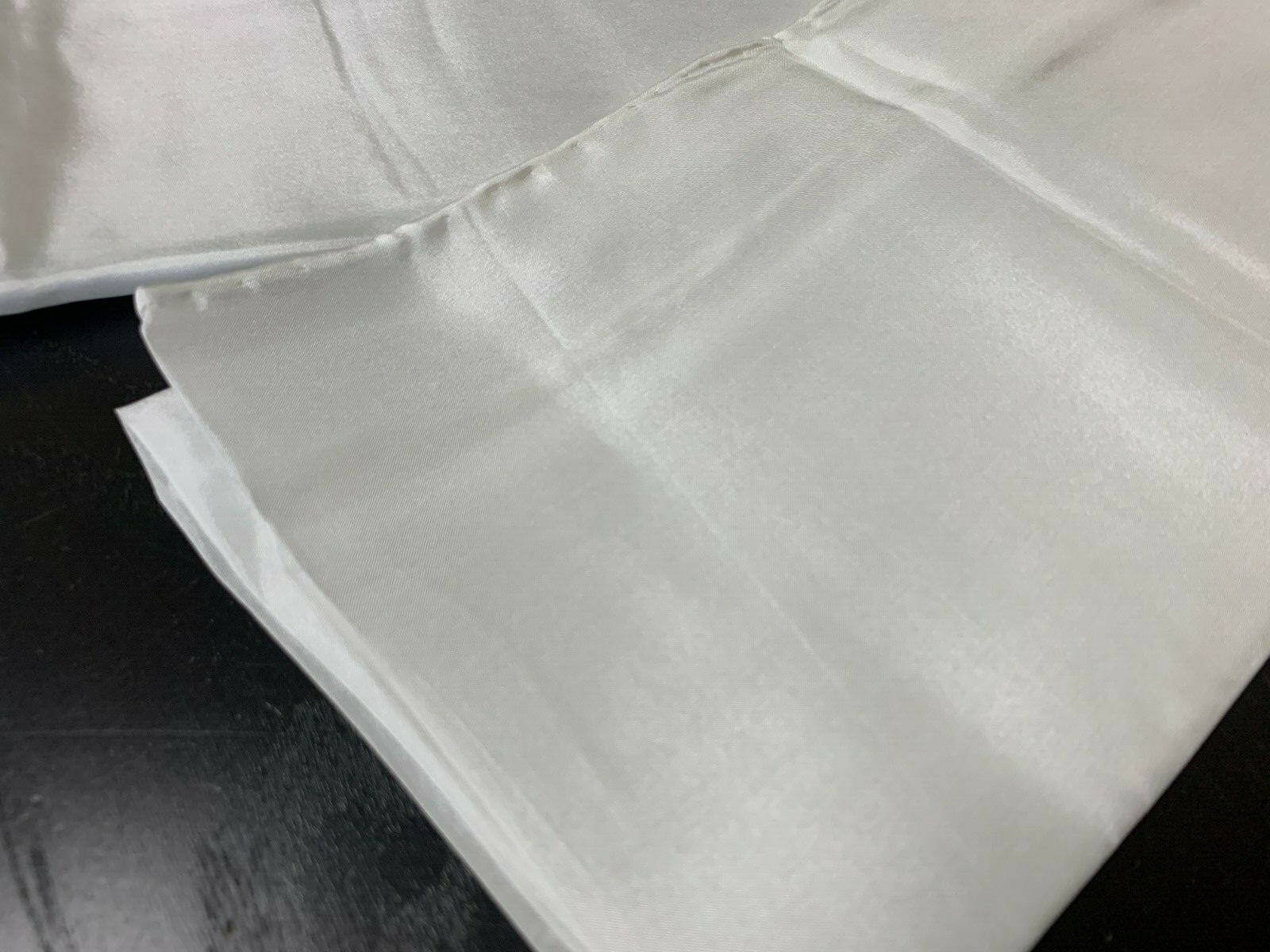 18th Century, Rev War Man's White 100% Silk Neckerchief Cravat - 14" X 72" - NEW