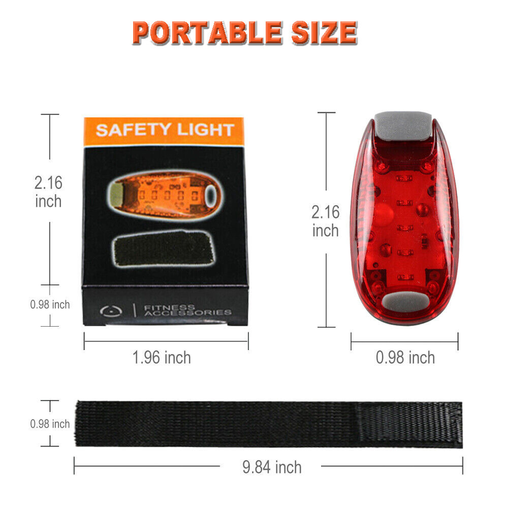 Night Safety Light 5 LEDs Strobe Waterproof Running Jogging Cycling Warning Lamp