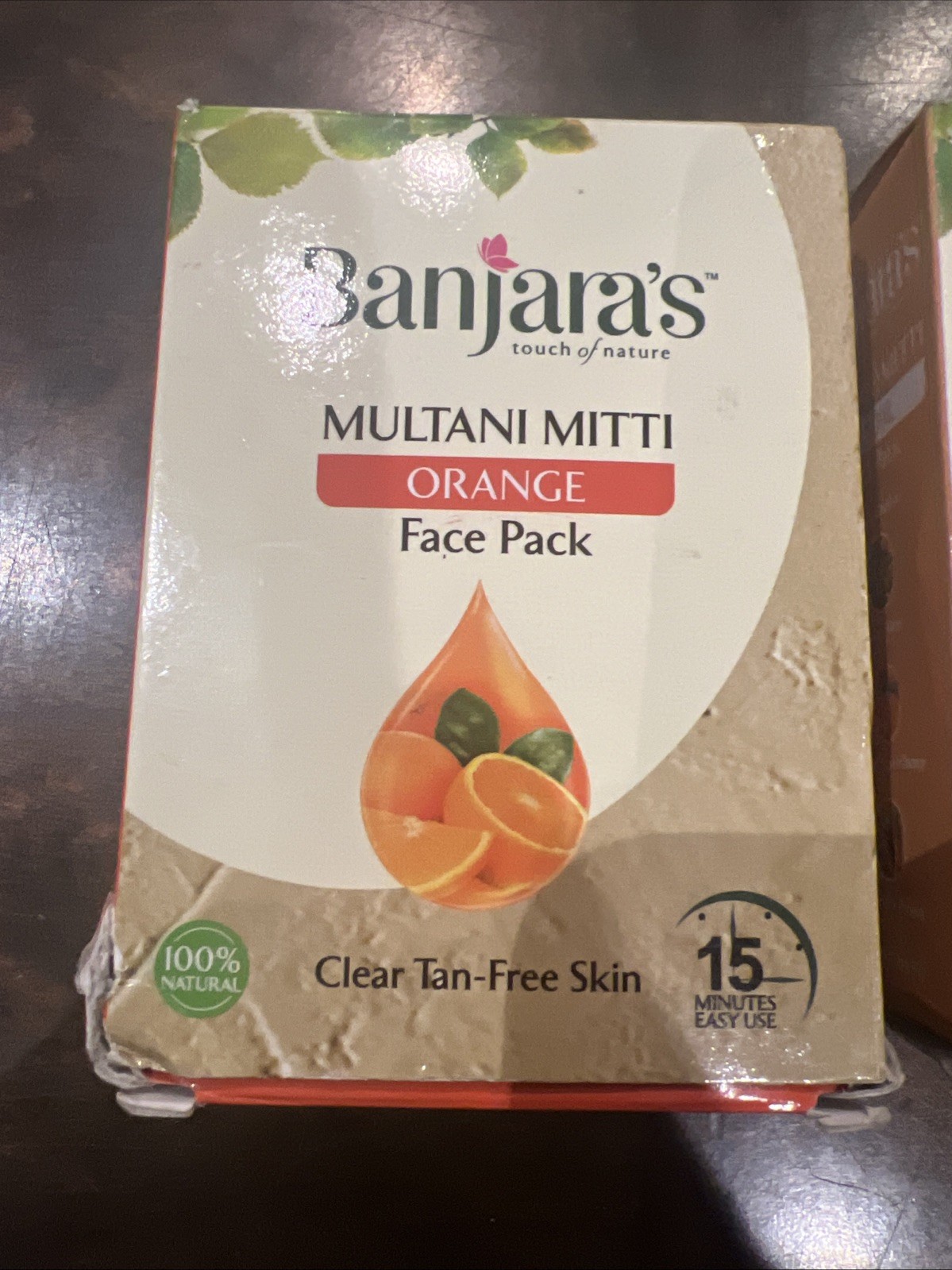 Lot Of Two 4 Packs Of Banjaras Multani Mitti Face Pack Sandle And Orange