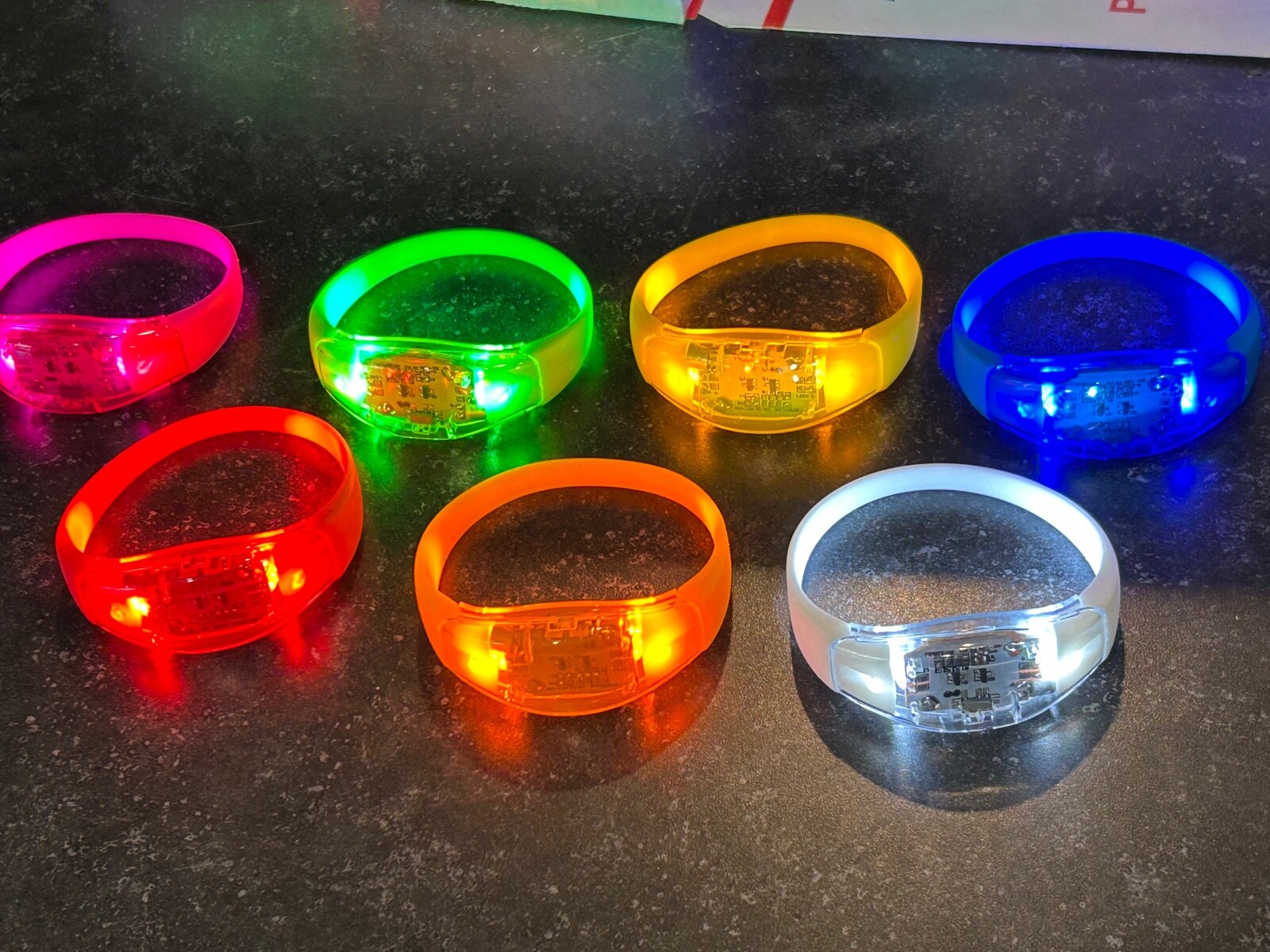 FLASH LED BRACELET wristband bangle Light motion/sound glow dance party holiday