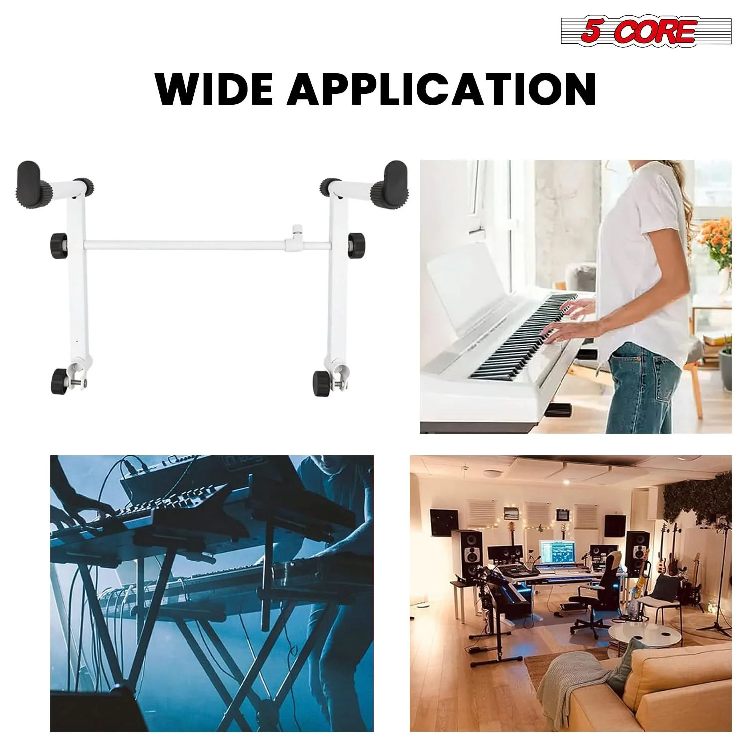 5 Core Keyboard Stand Adapter 2 Tier Adjustable Second Add On Extension