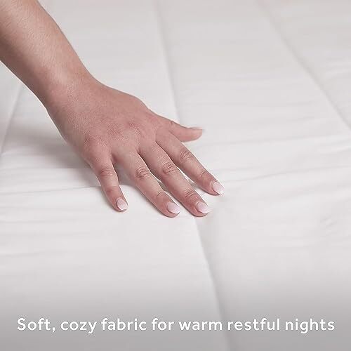Sunbeam Restful Quilted Heated Mattress Pad 12-Heat Settings, Queen White