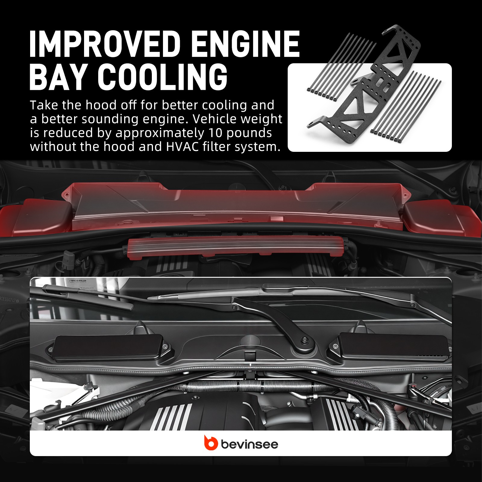 Cowl Harness Mount Bracket Update For BMW E90/E91/E92/E93 325i 328i 335i M3