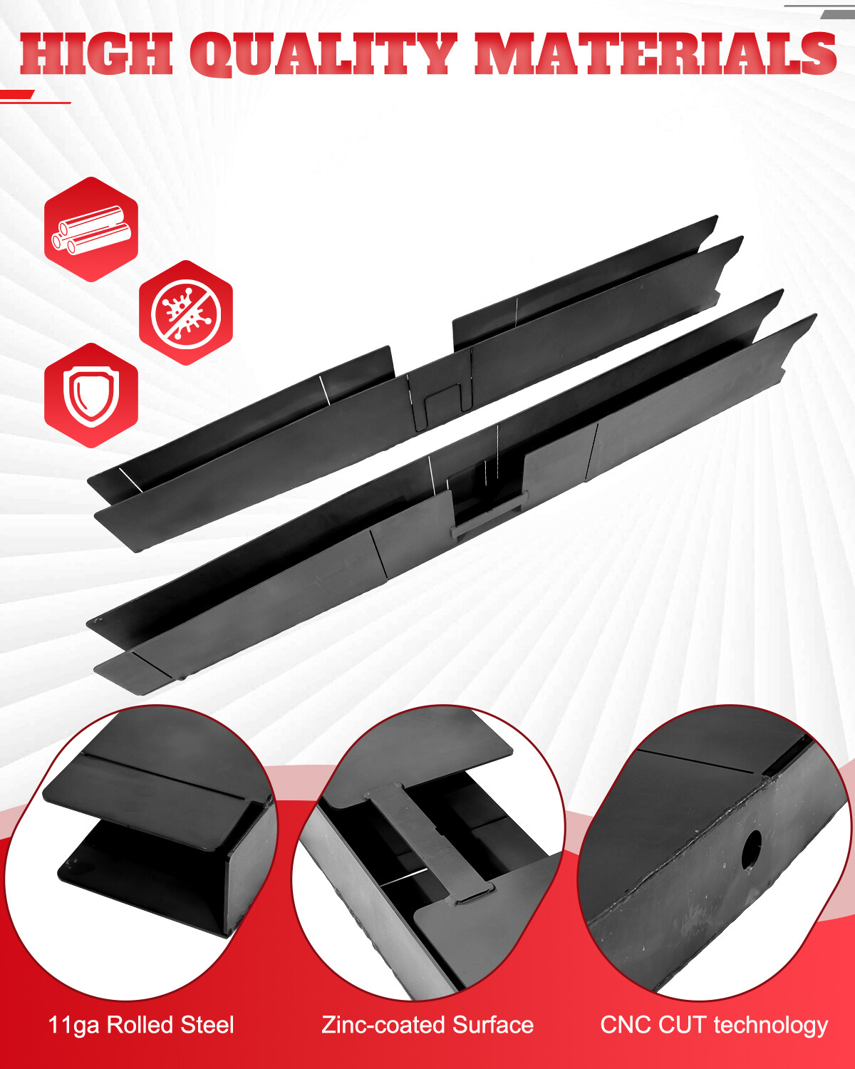 Center & Mid-Rear Frame fits 2007-2014 2nd/3rd gen Chevrolet Silverado Ext &Crew