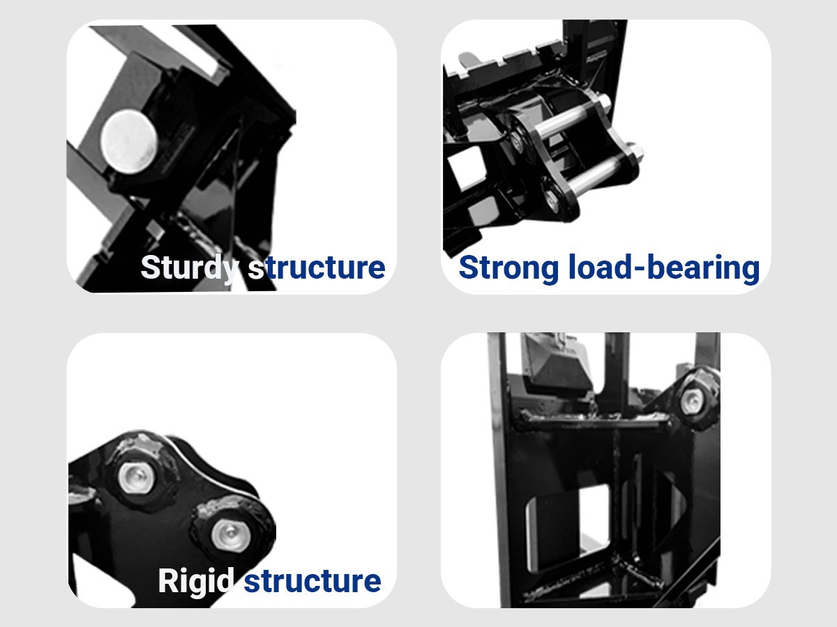 Pallet Fork for 1-2T Mini Excavator, Adjustable Stabilizer Bar, Free Shipping