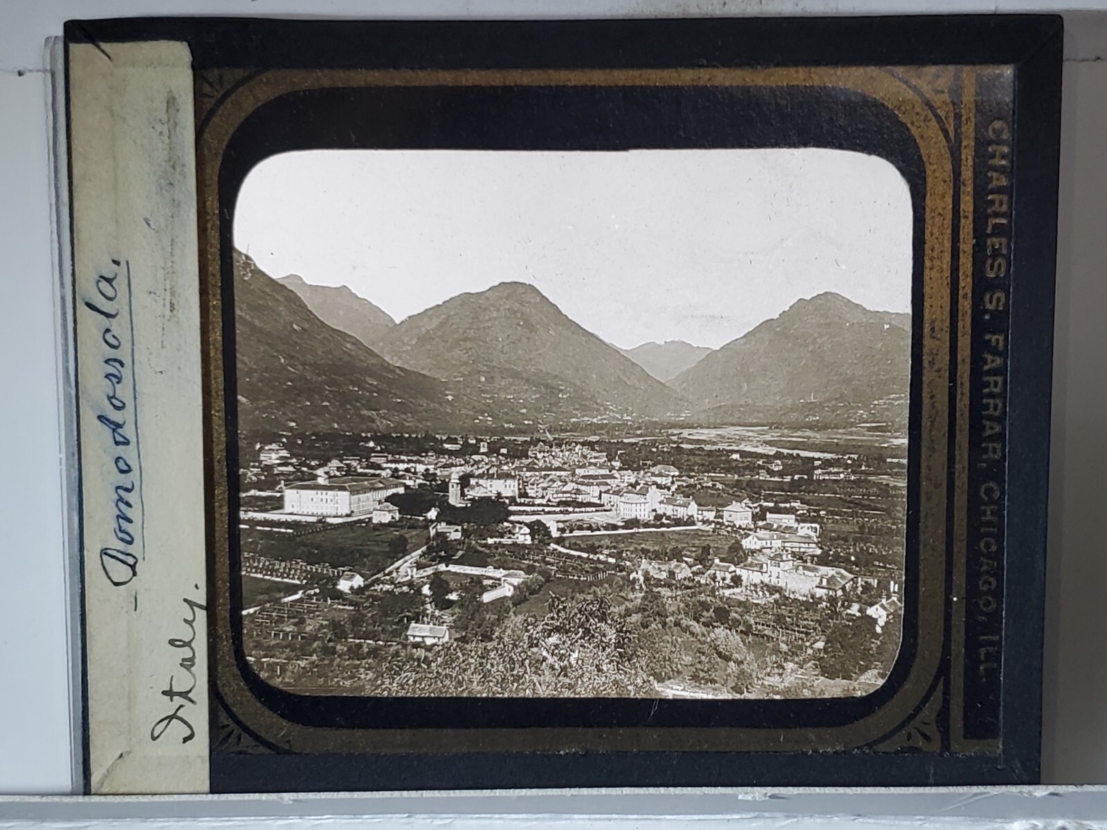 Domodossola, Italy, Charles S Farrar Magic Lantern Glass Slide