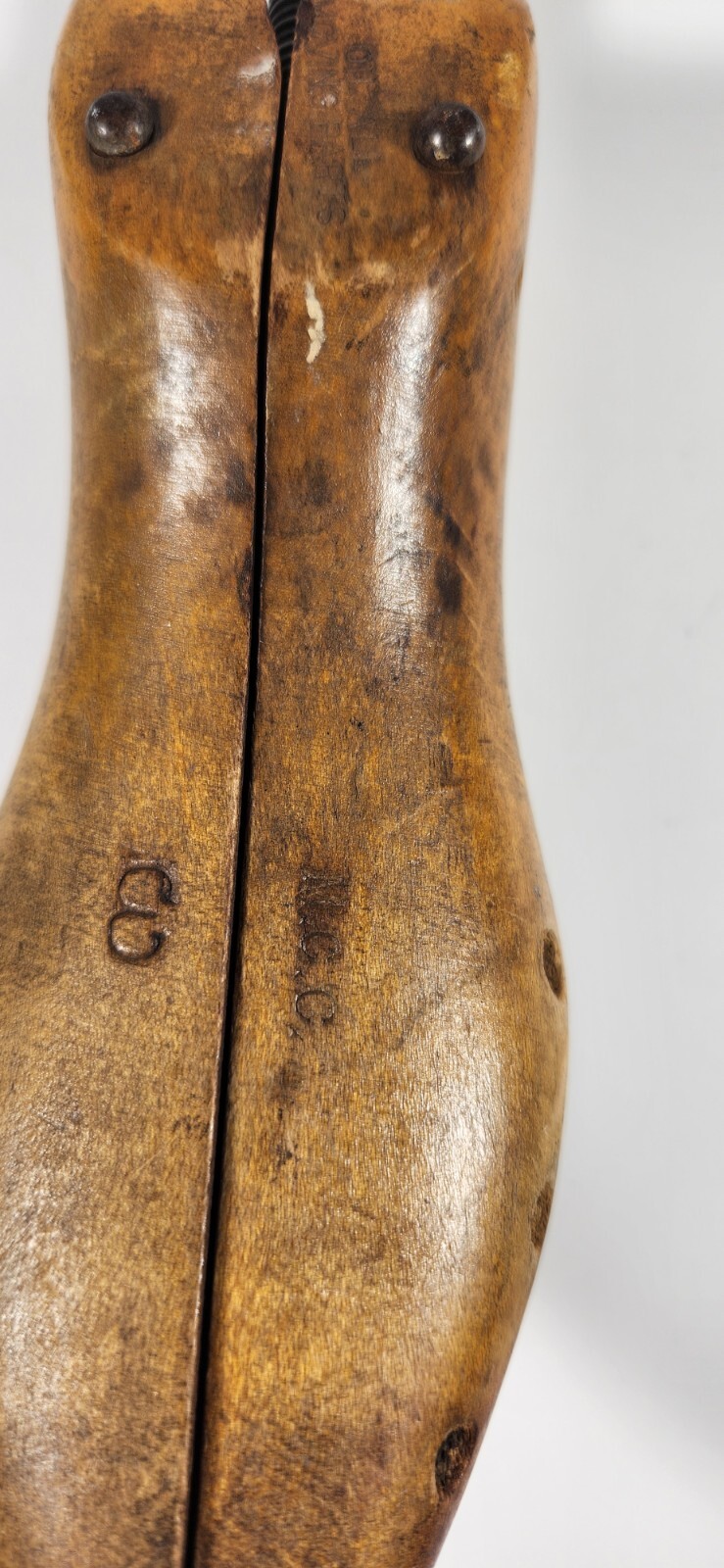 LOT OF 2 VINTAGE STAMPED MCC SHOE TREES NO. 3 SPLIT TOE