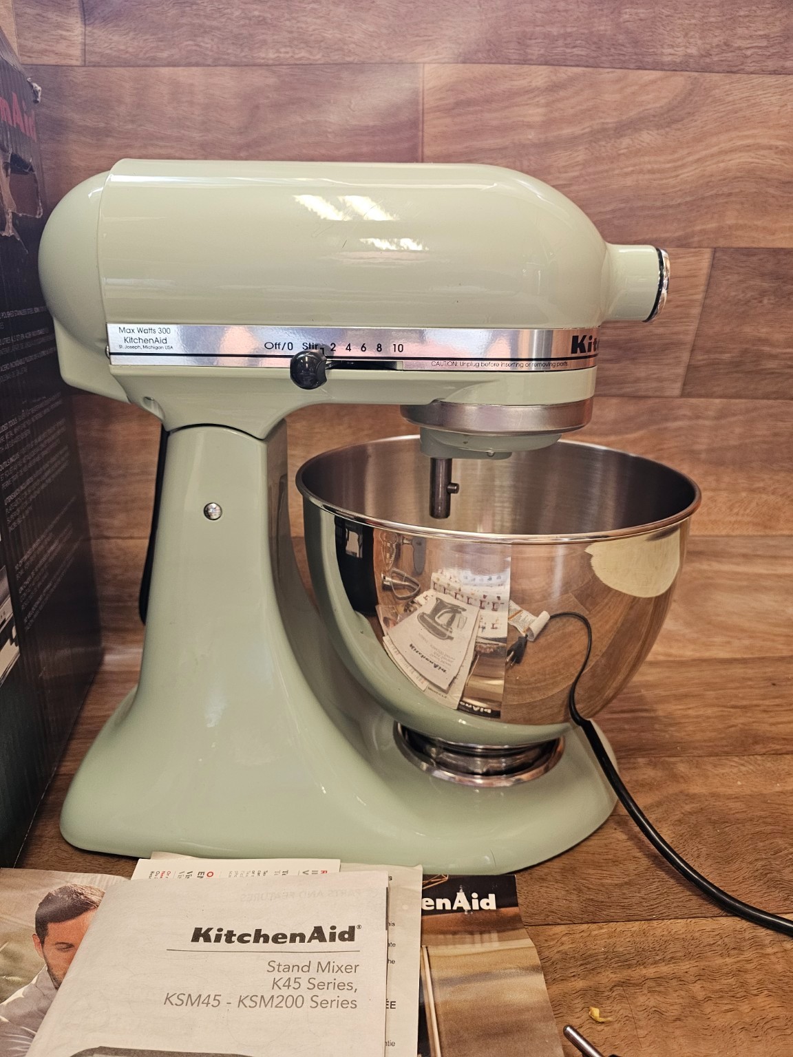 🔥KitchenAid 4.5 Qt Tilt-Head Stand Mixer K45 KSM45 Pistachio Green w/ Bowl & At
