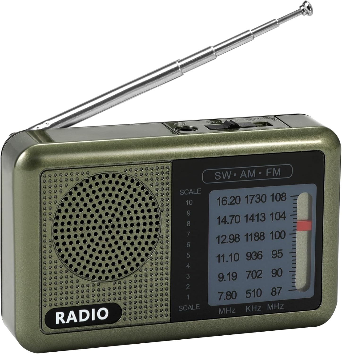 3 Band Mini Pocket Radio with Rechargeable Battery, Portable FM AM Shortwave R..