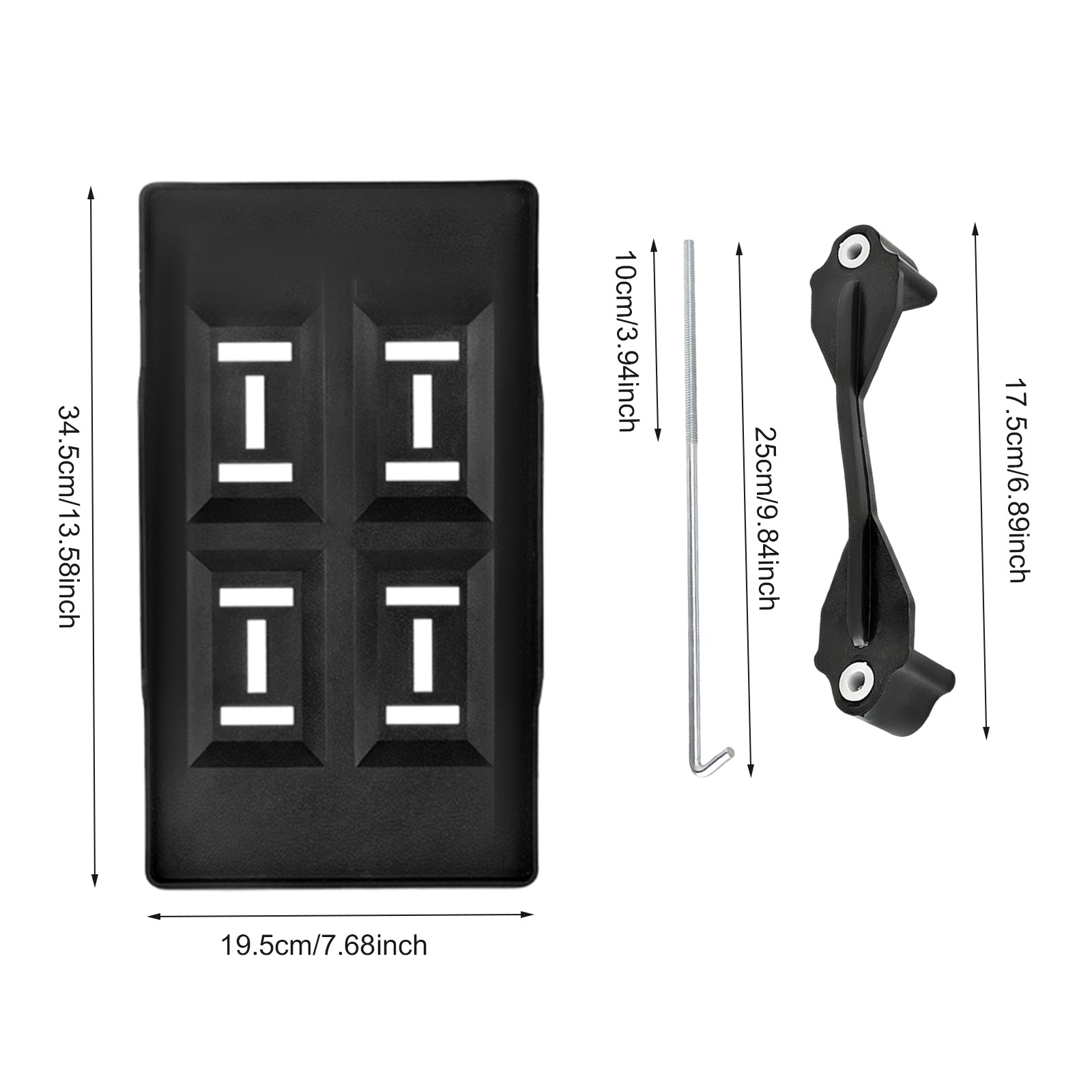 Car Storage Battery Holder Hold Down Tray Adjustable Bracket 25cm Screw Rod