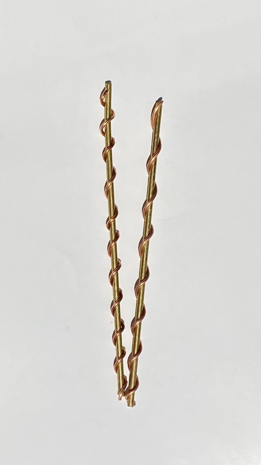 ElectroCulture Copper Coil Antenna Brass Plant Stakes for Gardening and Farming